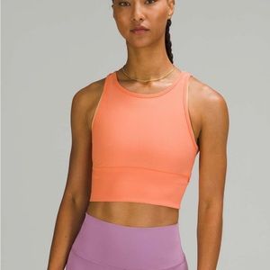 lululemon power pivot tank golden apricot size 2